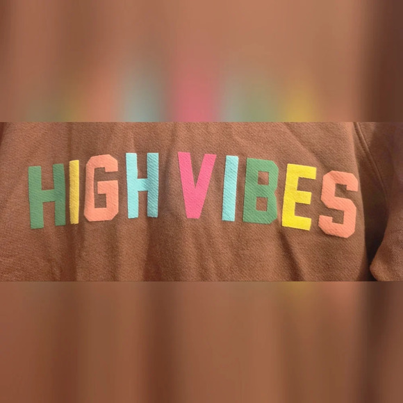 Spiritual Gangster  "High Vibes" Harper Hoodie In Light Brown- Cozy!! - Picture 6 of 7